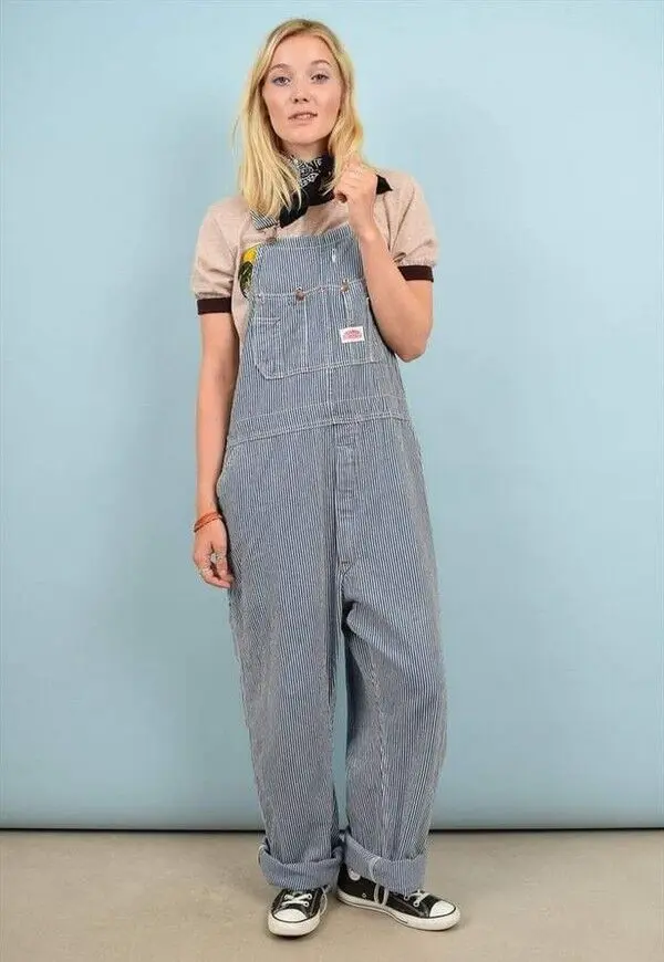 "Craquez pour la Salopette Rayée Round House Grande Taille !"